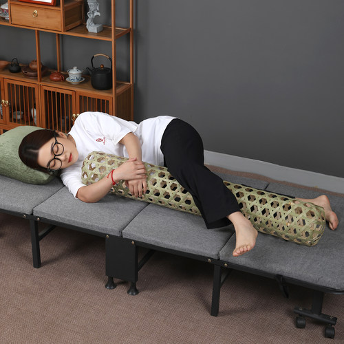 竹编抱枕竹夫人纯手工编织夹脚