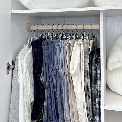 速发裤子收纳神器衣柜多功能整理置物架挂滑架裤无痕防架衣物挂钩