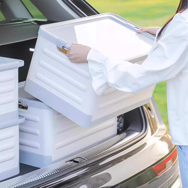 速发后箱备收纳箱车用拉杆带轮透明可折叠户车载露营野餐帐篷箱外