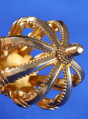 速发尼泊尔工艺黄铜加九厚股金刚藏法器雕刻莲花杵式降魔杵家用摆