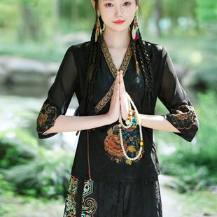 速发改良版汉服装装国风上禅小个子唐中年轻版衣意民族风夏装套装