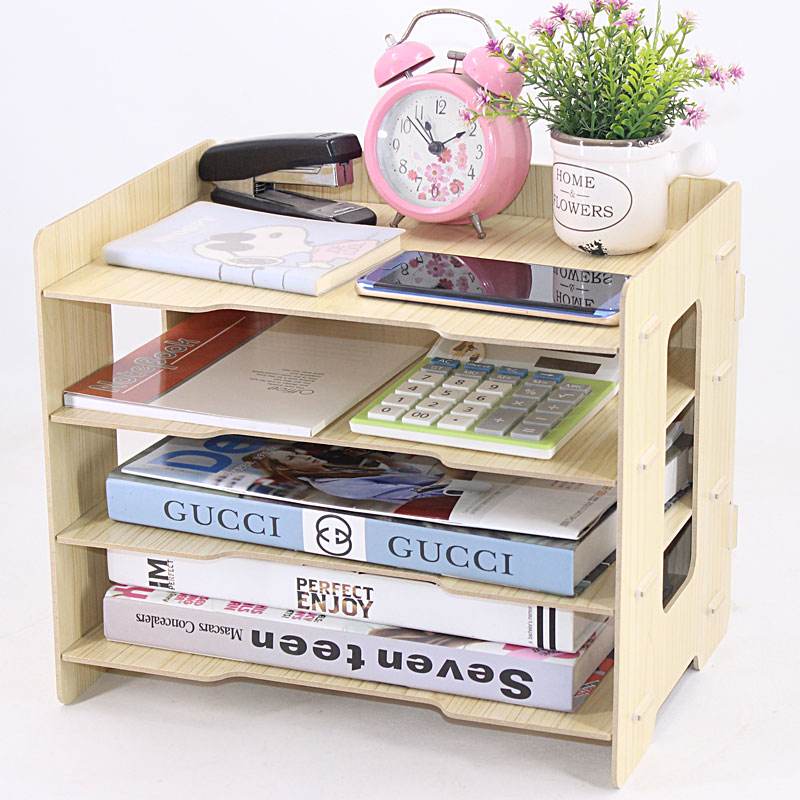 速发,盒子收纳书架横放的文件夹桌面柜抽屉式a4纸桌上多层置物办