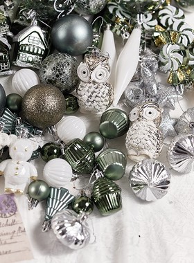 速发泓4 圣诞装饰球/瀚/6c彩/8cm圣诞树装饰m球吊饰蓝色圣诞球套