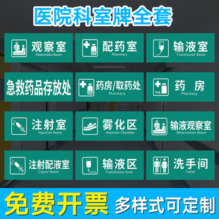 速发隔离室标识牌科室牌门牌牌院标牌观察室室处置室候诊区诊所医