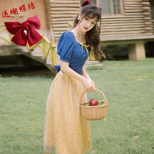 速发穿搭套装在园白雪公主裙子成人衣迪斯尼游逃装连服裙