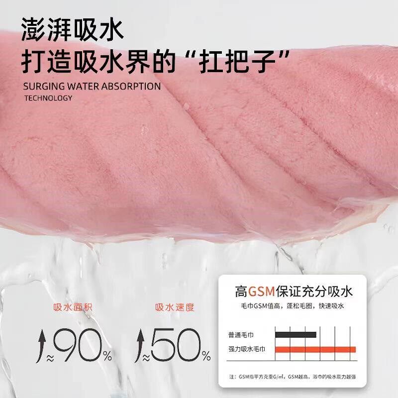 速发擦手毛巾挂式擦手巾化妆室专用防臭速干吸水不掉毛儿童家用高