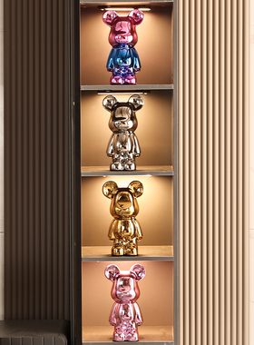 速发熊高档酒柜软装饰品轻居客厅玄关柜奢家工艺摆件