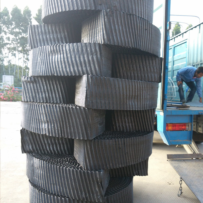 冷却塔维修填料更换广林洲菱科电技峰田蜂窝黑色塑胶料凉水塔维修