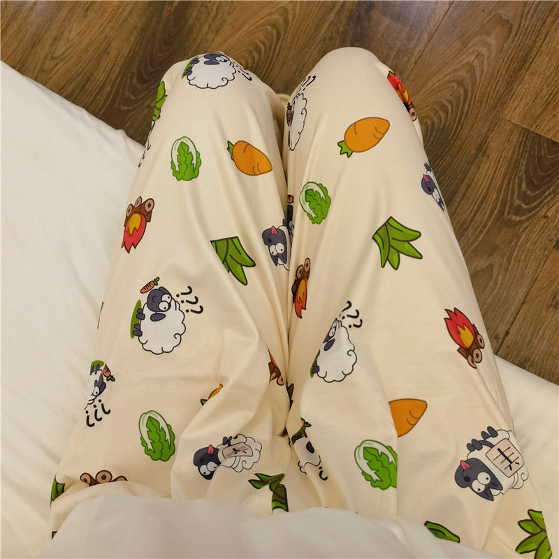 潮遛弯裤睡裤女宽松春秋新款卡通小羊居家休闲百搭空调长裤可外穿,运动/瑜伽/健身/球迷用品,情侣装泳衣,淘宝优惠券,粉丝福利购,淘宝优惠卷