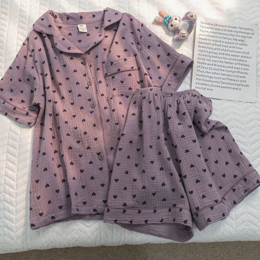 简约韩系休闲春秋季睡衣女ins爱心香芋紫新款学生开衫家居服套装.,女装/女士精品,时尚套装,淘宝优惠券,粉丝福利购,淘宝优惠卷