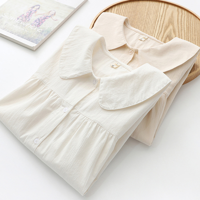 常规开衫长袖棉木耳边