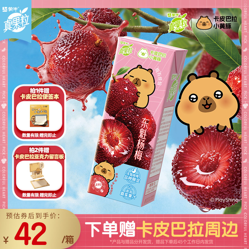 【新品上市】真果粒牛奶饮品东魁杨梅味配制型含乳饮料250g*12包