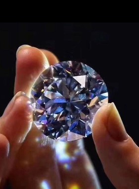 人工钻石超大85克王炸级别美国进口莫桑钻裸石八心八箭莫桑石22mm