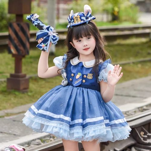 洛丽塔兔子警官女童秋季连衣裙