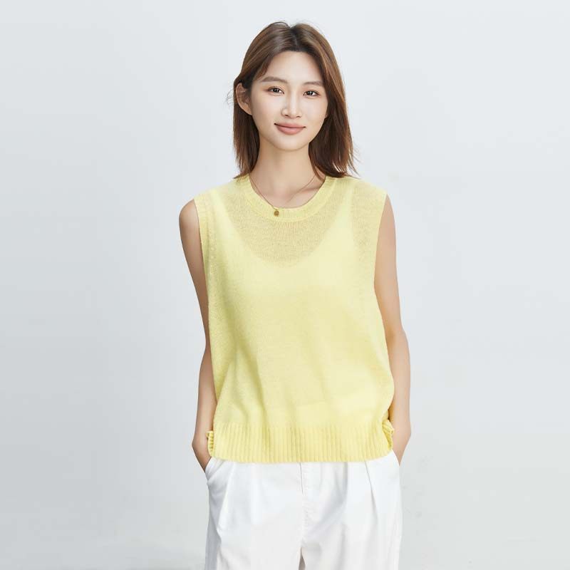 VogoPetite新款100%山羊绒背心女休闲时尚马甲圆领开叉坎肩,女装/女士精品,羊绒衫,淘宝优惠券,粉丝福利购,淘宝优惠卷