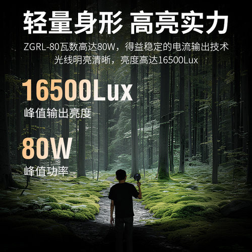 80W手持外拍灯COB大功率