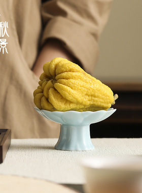 中式高脚陶瓷茶点盘小号