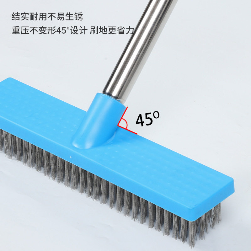 不锈钢丝地板刷长柄清洁