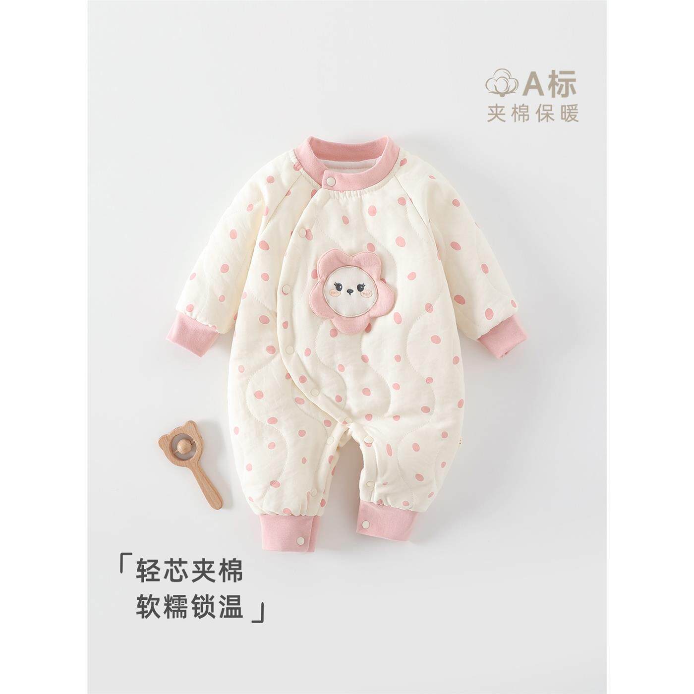 新生儿薄棉衣服婴儿a类秋