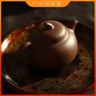 任备安监制 茄段紫砂壶 紫玉金砂泥料 全手工容量210ml 小茶婆婆