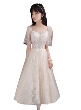 法式新款名媛轻奢仙气风伴娘服