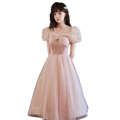 仙气学生毕业洋装晚礼服轻奢小众