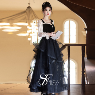 年会晚礼服女2025新款 高级感成人礼裙艺考重要场合绝美宴会连衣裙