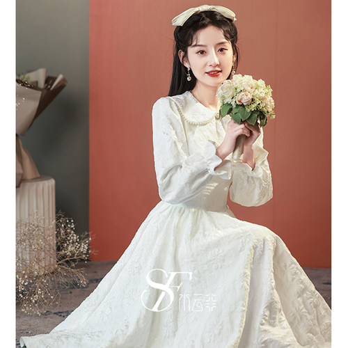 晚礼服女登记领证小洋装在逃公主