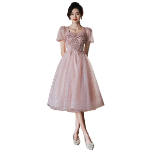 晚礼服女2025新款气质高端宴会高级感音乐生艺考成人礼18岁连衣裙