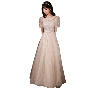 晚礼服女2025新款艺考气质宴会18岁成人礼主持人年会连衣裙高级感