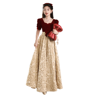 敬酒服新娘2025新款秋冬高级感订婚礼裙公主风结婚当天便装礼服女