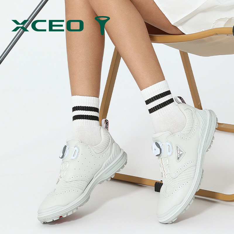 XCEO芯鹰高尔夫鞋女款真皮白色