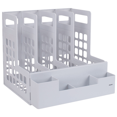 得力加厚可拆卸笔筒文件框