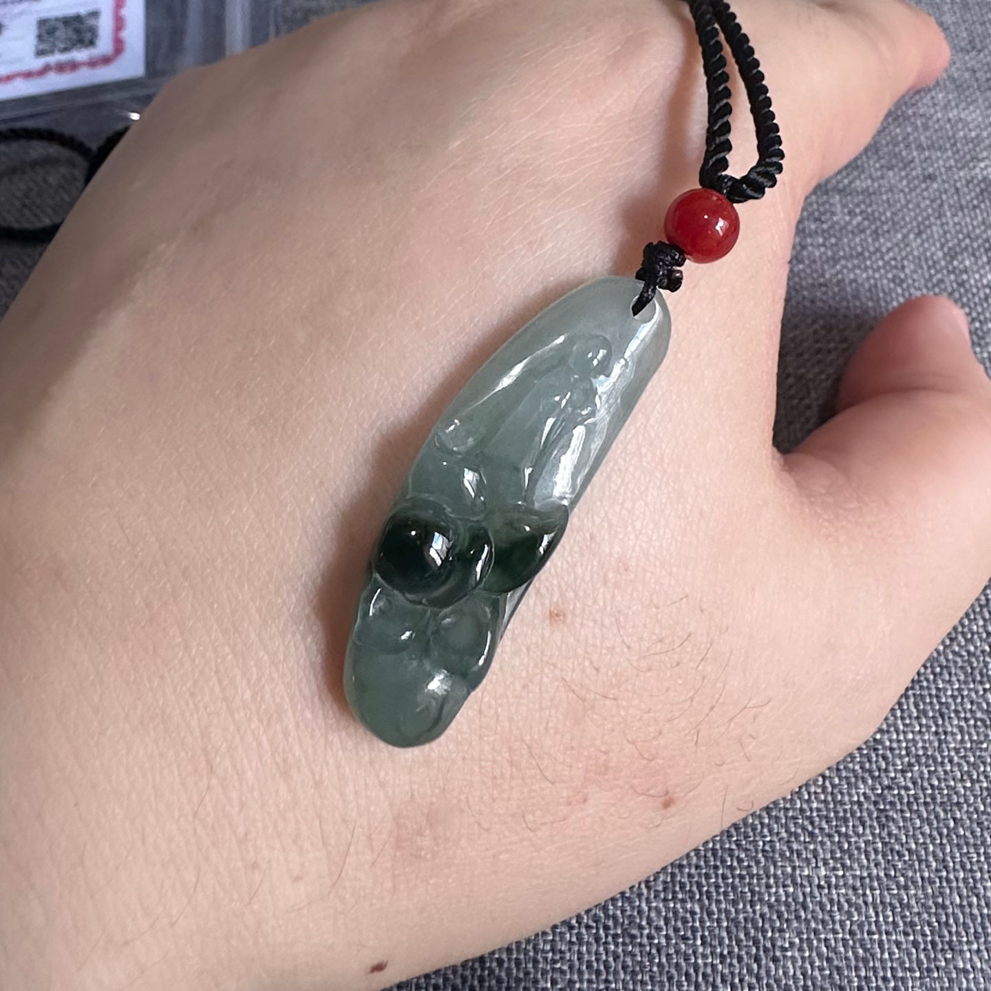 冰飘花悟道翡翠吊坠 天然缅甸A货随型花开见佛挂件个性款生日礼物