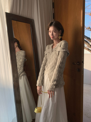 SourceWithU素描慵懒混色针织衫