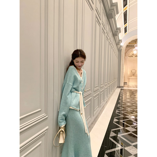 SourceWithU羊毛两穿薄荷针织衫