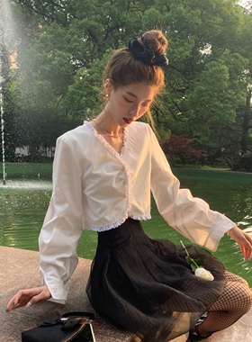 SourceWithU 经典赫本 黑色肌理感花苞高腰短裙女超仙气质半身裙