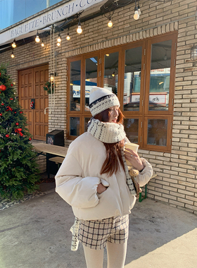 SourceWithU 暖暖欧包 短款90新国标白鸭绒羽绒服小香风编织短裤