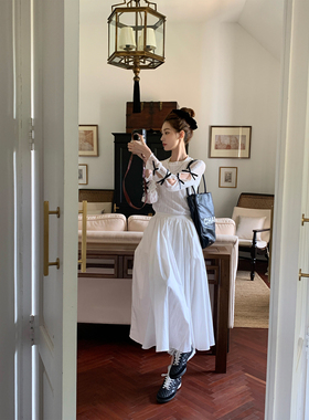 SourceWithU 芭蕾练习室 2色蝴蝶结内搭打底白色设计感长袖t恤女