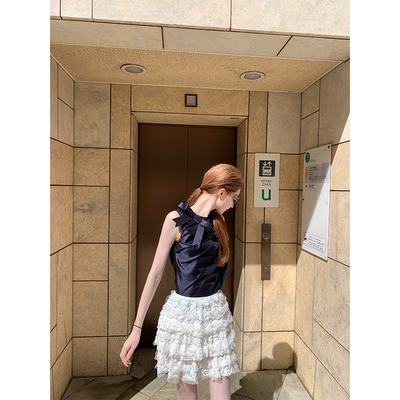 SourceWithU蝴蝶结无袖上衣