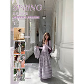 3色温柔淑女丝绒连衣裙莫奈花边针织开衫 SourceWithU 杜乐丽春池