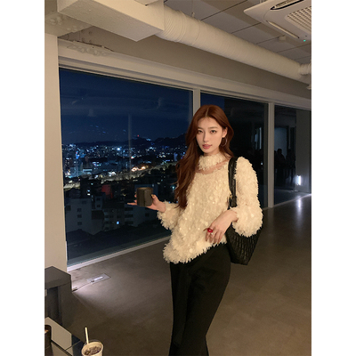 SourceWithU珠光毛衣鱼尾半裙