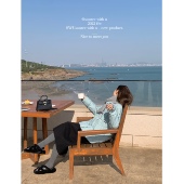 SourceWithU 冰岛海岸 蒂凡尼蓝圆领羽绒服冬女鸭绒保暖加厚外套