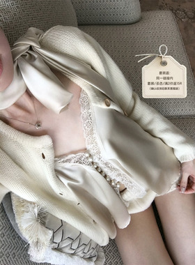 SourceWithU布达佩斯 30绵羊毛氛围感针织衫上衣法式内搭吊带短裤