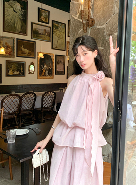 SourceWithU 玫瑰人生 2色挖肩收腰设计感上衣温柔气质长款半身裙