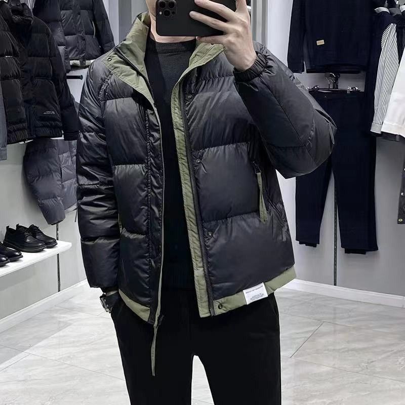 冬季短款羽绒服男2025新款美式潮牌男款外套白鸭绒加厚保暖衣服潮