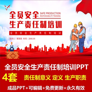 企业全员安全生产责任制知识培训PPT成品课件责任制定义生产职责