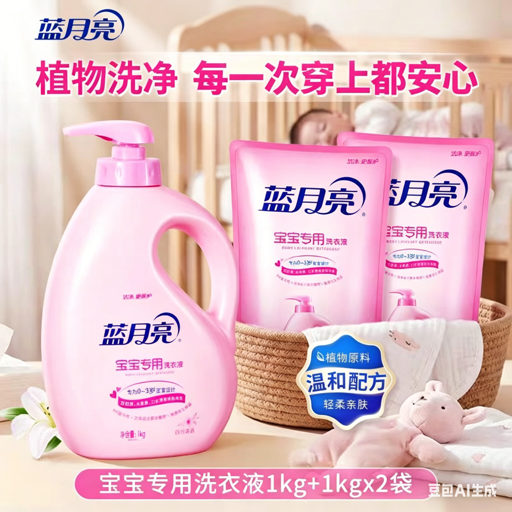 蓝月亮婴儿洗衣液宝宝专用新生宝宝专用大人儿童母婴幼儿通用安全