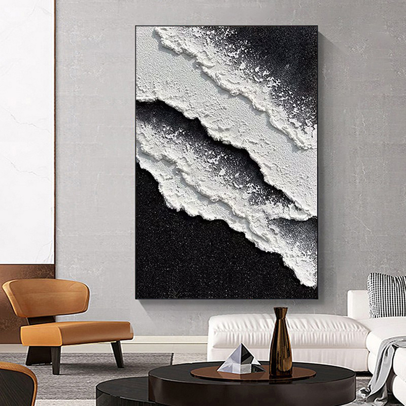 纯手绘油画立体肌理玄关挂画抽象手工画现代简约大芬村客厅装饰画图片