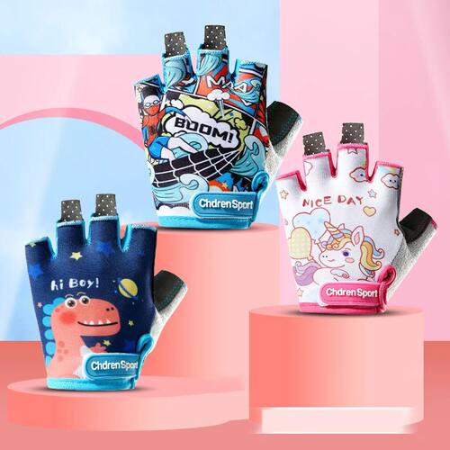 Children's Cycling Gloves Sports Boy Girl Anti-slip Kids Fin